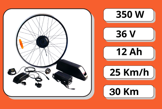 Електронабір MXUS 350W LiFePO4 (2000 циклів) 12Ah у корпусі