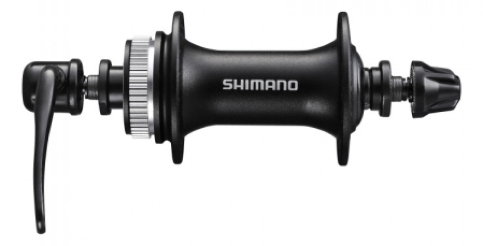 Втулка передня HB-M3050, для дискгальм, 32сп. черн, CENTER LOCK